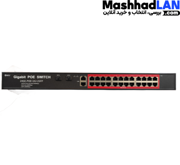 سوئیچ 24 پورت poe شبکه مدل FS424G